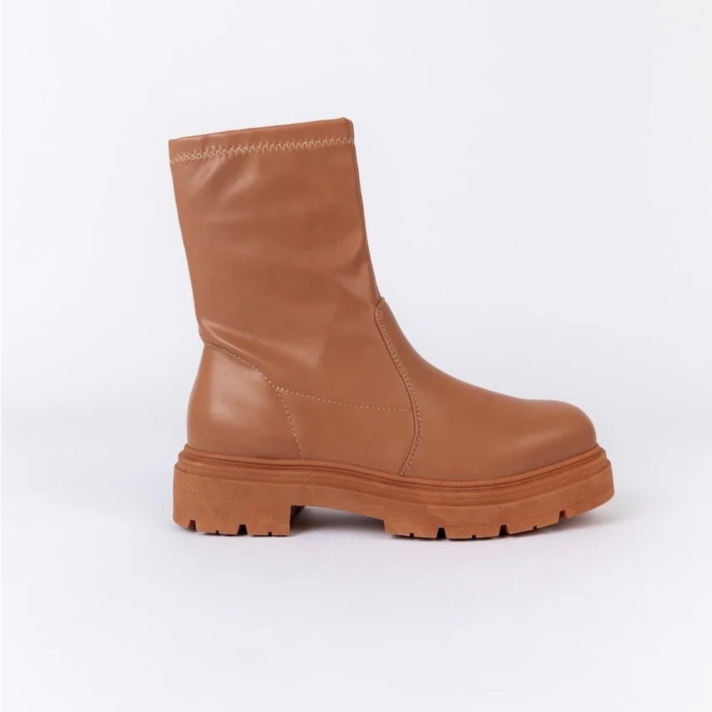 Tan Leather Ankle Boots